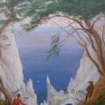 Das Ölgemälde von Gisela Peschke aus dem Jahr 1993 mit dem Titel "Kreidefelsen auf Rügen (in Anlehnung an CDF)" zeigt ein Motiv das dem Bild von CDF "Wissower Klinken" sehr nahe kommt, Öl auf Hartfaser